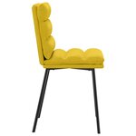 vidaXL Chaises à manger lot de 2 Jaune Velours