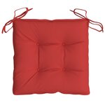 vidaXL Coussins de chaise lot de 2 rouge 40x40x7 cm tissu oxford