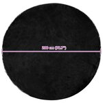 vidaXL Tapis en Peau de Mouton Synthétique Noir 200 x 200 cm Polyester