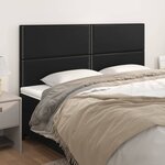 vidaXL Têtes de lit 4 Pièces Noir 80x5x78/88 cm Similicuir