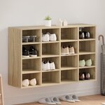 vidaXL Cabinet à chaussures avec étagère avec stockage Chêne sonoma 103x30x51 cm