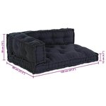 vidaXL Coussin de canapé sur palette 3 Pièces Anthracite tissu