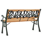 vidaXL Banc de jardin 116 cm bois de sapin massif et acier