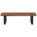 vidaXL Étagère de vasque murale acier et bois de chêne massif