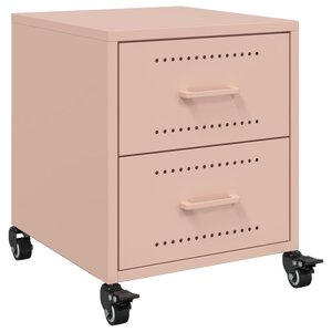 vidaXL Table de chevet rose 36x39x43 5 cm acier
