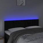 vidaXL Tête de lit à LED Noir 144x5x78/88 cm Velours