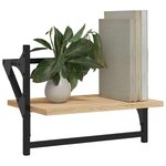 vidaXL Étagères murales avec barres 2 Pièces chêne sonoma 40x25x30 cm