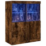 vidaXL Buffet chêne fumé 81x37x100 cm bois d'ingénierie
