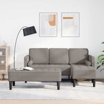 vidaXL Ensemble de Canapés 2 Pièces Taupe 173 x 131 x 67 cm tissu
