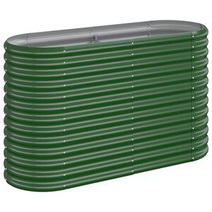 vidaXL Lit surélevé de jardin Acier galvanisé 114x40x68 cm Vert