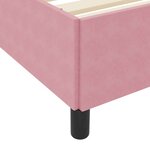 vidaXL Cadre de lit avec matelas Rose 120 x 190 cm tissu