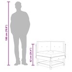 vidaXL Canapé d'angle avec coussins gris bois de pin solide