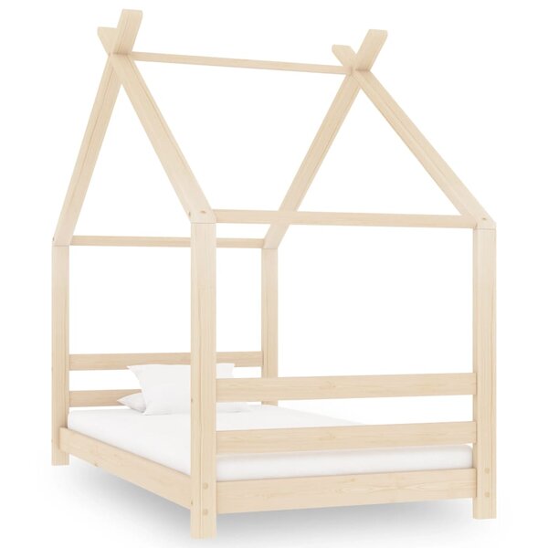 vidaXL Cadre de lit d'enfant Bois de pin massif 80x160 cm