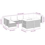 vidaXL Salon de jardin avec coussins 9 Pièces beige résine tressée