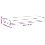 vidaXL Étagères murales flottantes 2 Pièces blanc 60x23 5x3 8 cm MDF