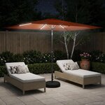 vidaXL Parasol de jardin avec lumières LED et base 200 x 300 cm