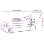 vidaXL Fauteuil long avec traversin et accoudoir droit jaune velours