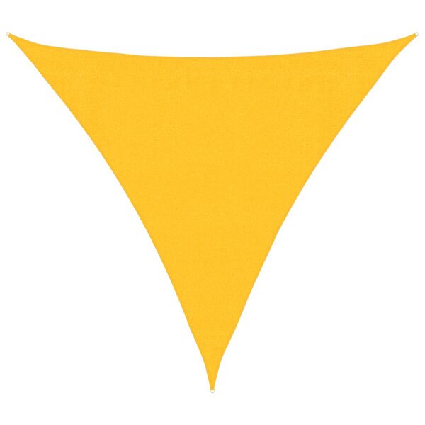 vidaXL Voile d'ombrage 160 g/m² triangulaire jaune 3x3x3 m PEHD