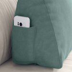 vidaXL Coussin de Dos Vert Mer 60 x 20 x 50 cm Tissu en velours côtelé