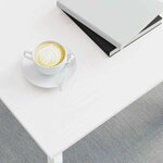 vidaXL Table basse Blanc 60 x 30 x 36 cm Bois de pin massif