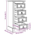vidaXL Table de chevet avec tiroir Blanc 35 x 32 5 x 74 cm Pin massif