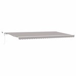 vidaXL Auvent Rétractable Gris clair 600 × 300 cm Tissu et Métal