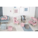 Roba pouf en forme de cœur pour enfants gris argenté