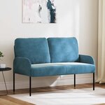 vidaXL Canapés avec coussin 110cm Bleu Contreplaqué