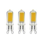 Pack de 3 ampoules retroled caspule  culot g9  2 6w cons. (20w eq.)  200 lumens  lumière blanc neutre