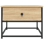 vidaXL Table basse chêne sonoma 51x51x40 cm bois d'ingénierie