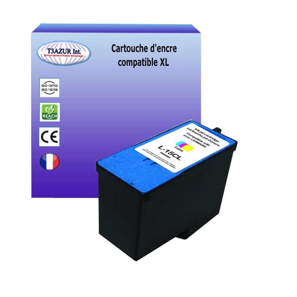 Cartouche compatible Lexmark N°15 - Couleur - T3AZUR