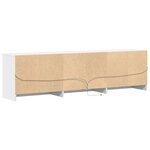 vidaXL Meuble TV avec LED blanc 180x34x50 cm bois d'ingénierie