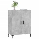 vidaXL Buffet gris béton 69 5x34x90 cm bois d'ingénierie