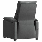 vidaXL Fauteuil de massage Gris foncé Tissu