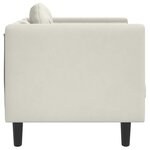 vidaXL Fauteuil avec coussin crème velours