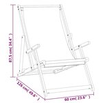 vidaXL Chaise de plage pliable Bois de teck solide Crème