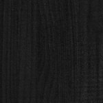 vidaXL Cadre de lit Noir Bois massif 135x190 cm Double
