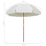 vidaXL Parasol de jardin avec mât en acier 300 cm sable