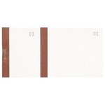 Bloc Vendeur À Bande Couleur 100 Feuillets Double Numérotage - Format 6  6x13 5 Cm - Bistre - X 50 - Exacompta