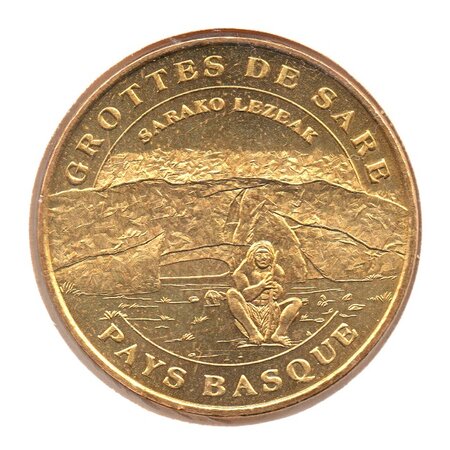 Mini médaille monnaie de paris 2007 - grottes de sare