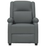 vidaXL Fauteuil inclinable électrique Gris foncé Tissu