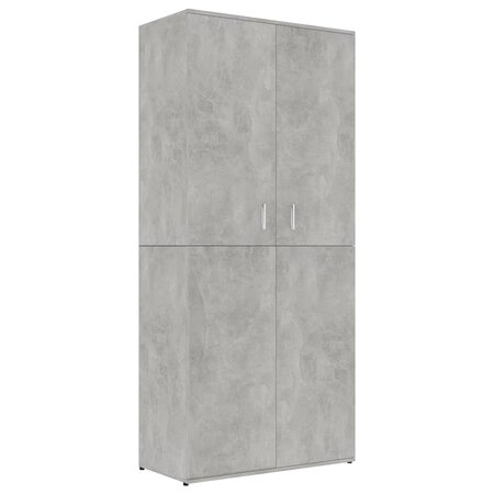 vidaXL Armoire à chaussures Gris béton 80x39x178 cm Aggloméré