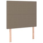 vidaXL Sommier à lattes de lit avec matelas Taupe 120x200 cm Tissu
