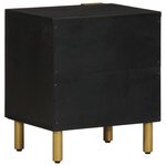 vidaXL Tables de chevet 2 Pièces noir 40x33x46 cm bois de manguier solide