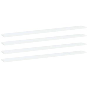 vidaXL Panneaux de bibliothèque 4 Pièces Blanc 100x10x1 5 cm Aggloméré