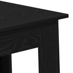 Table de bar vidaXL avec étagère - Chêne noir  102x50x103 5 cm  Fabriquée en bois reconstitué