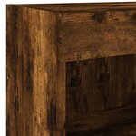 vidaXL Meuble TV muraux 4 Pièces avec lumières LED chêne fumé