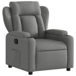 vidaXL Fauteuil inclinable en tissu gris foncé