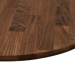vidaXL Plateau de table Marron clair Ø 80 x 2.5 cm Chêne massif