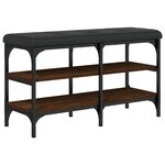 vidaXL Banc à chaussures chêne marron 82x32x47 cm Bois d'ingénierie